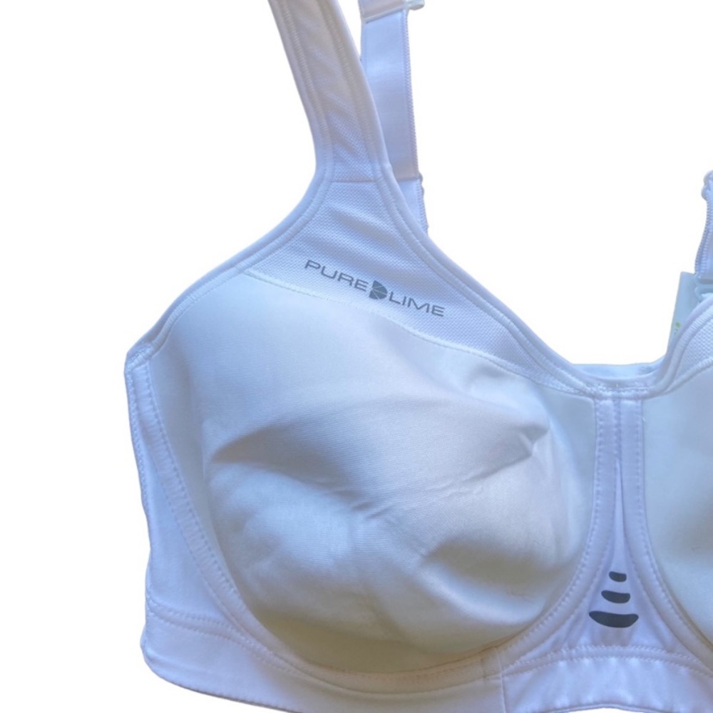 Pure Lime Moulded Sports Bra White